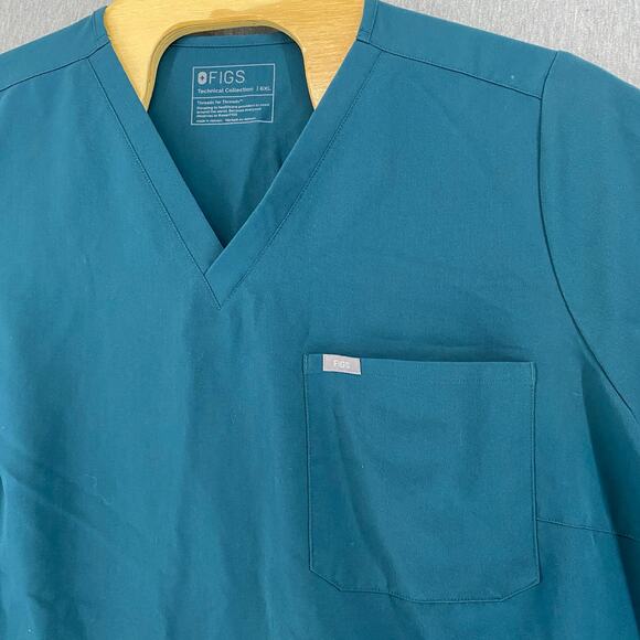 FIGS Technical Collection Scrub Top Green V-Neck Pocket Womens 6XL‎ - Picture 3 of 7